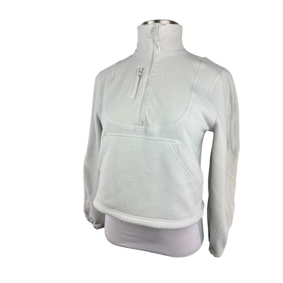 Lululemon Fleece Ripstop Hiking Pullover Women's Size 6 Bone Mockneck Sweatshirt - Picture 14 of 16